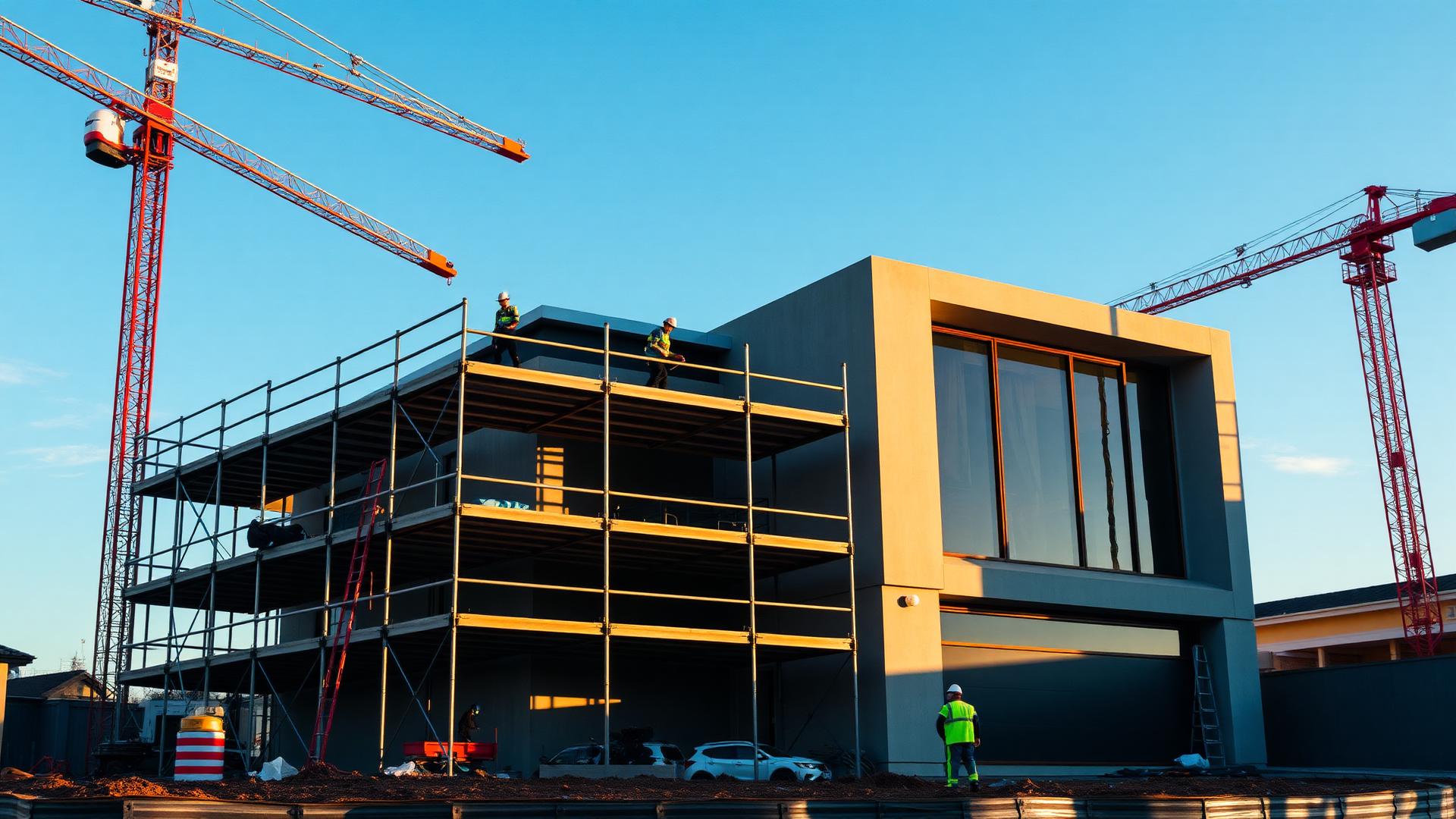 Modern construction site in Cape Town